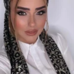מטפחת לונג פייט מודפס כסף