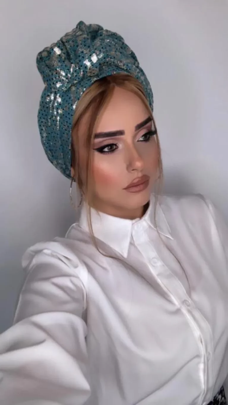 מטפחת לונג פייט מודפס טורכיז