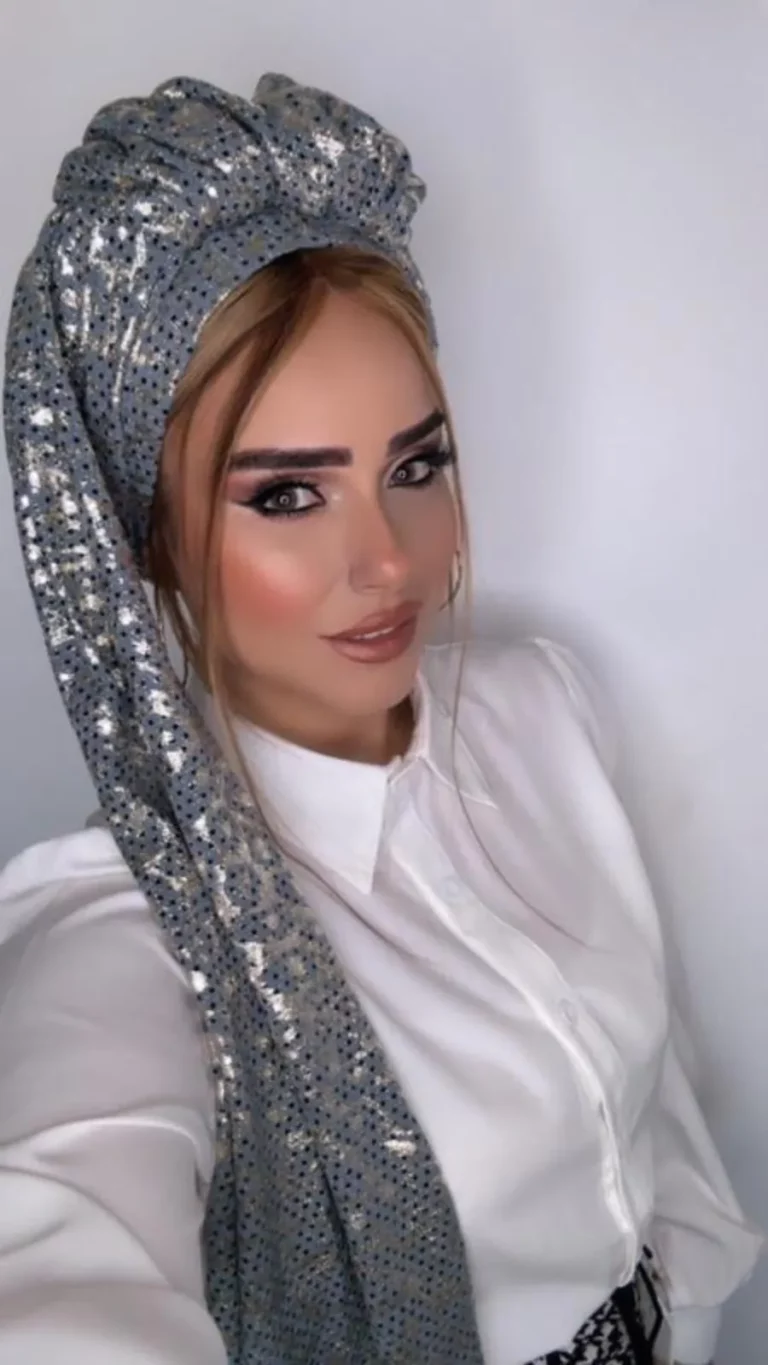 מטפחת לונג פייט מודפס אפור