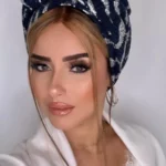 מטפחת לונג פייט מודפס כחול