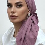 מטפחת מרובעת קיפולים ורוד