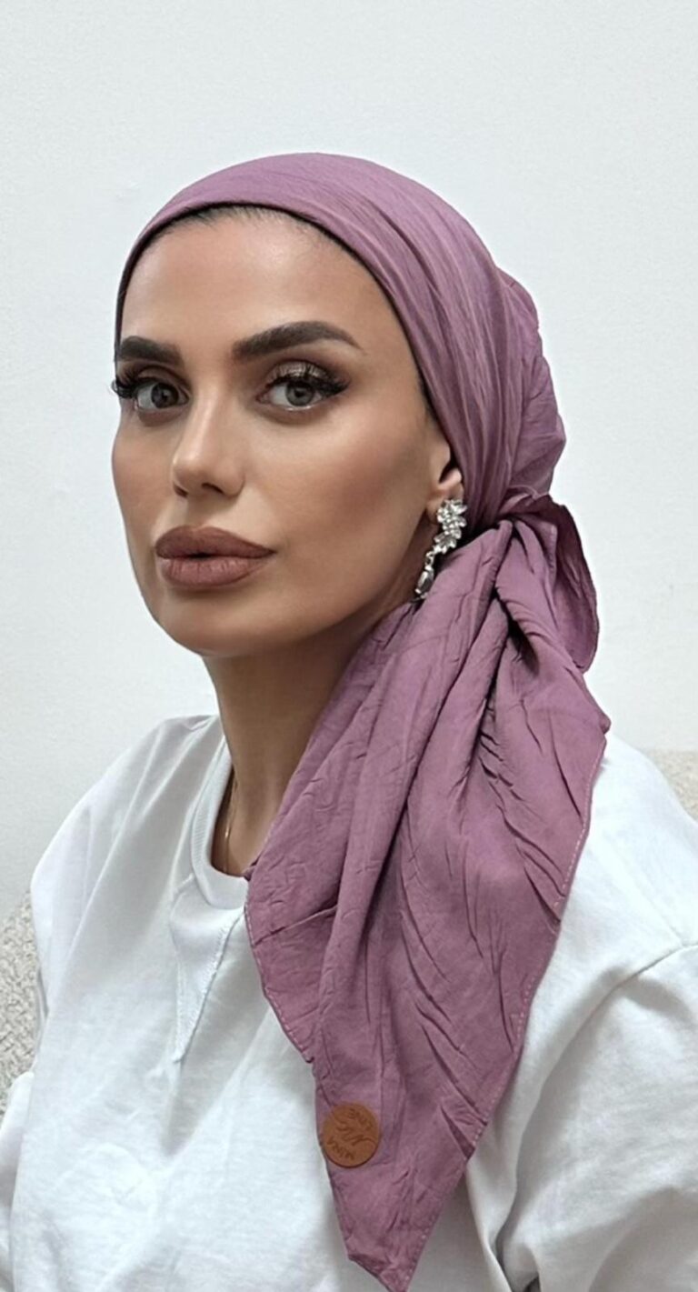 מטפחת מרובעת קיפולים ורוד