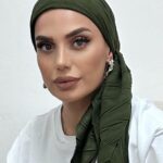 מטפחת מרובעת קיפולים ירוק