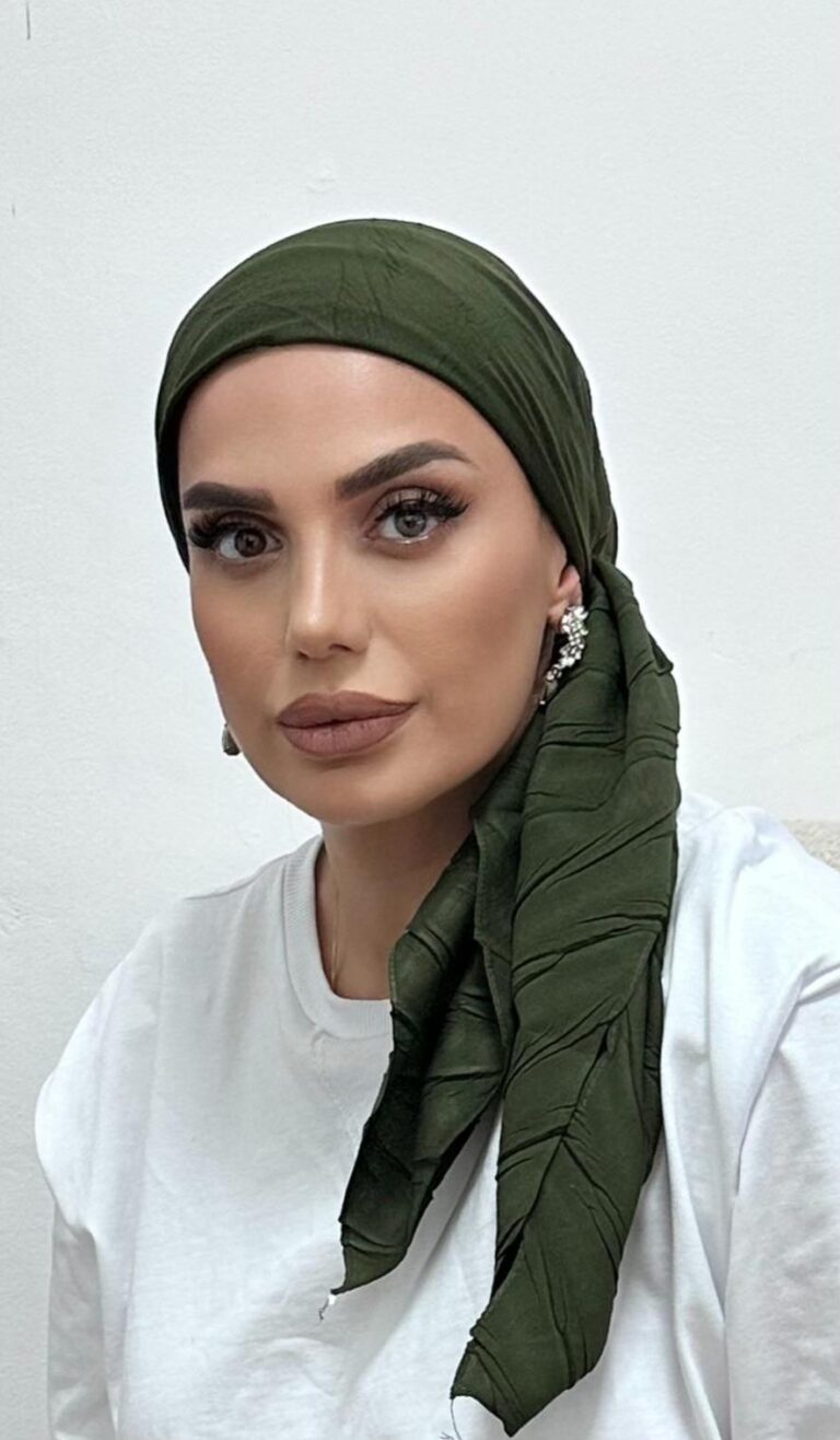 מטפחת מרובעת קיפולים ירוק