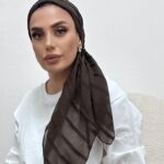 מטפחת מרובעת פסים שיפון