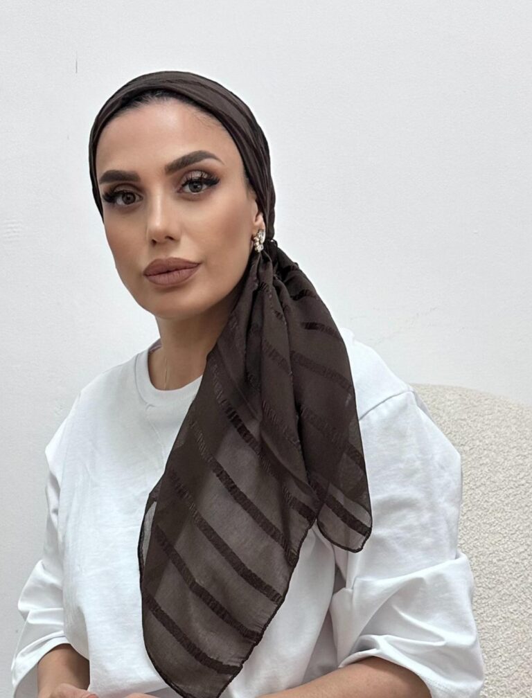 מטפחת מרובעת פסים שיפון