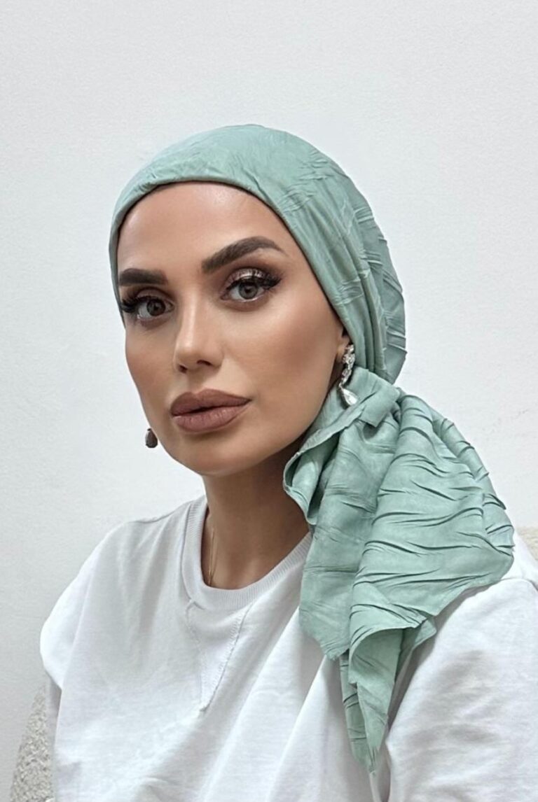 מטפחת מרובעת קיפולים ירוק בהיר