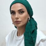 מטפחת מרובעת קיפולים ירוק
