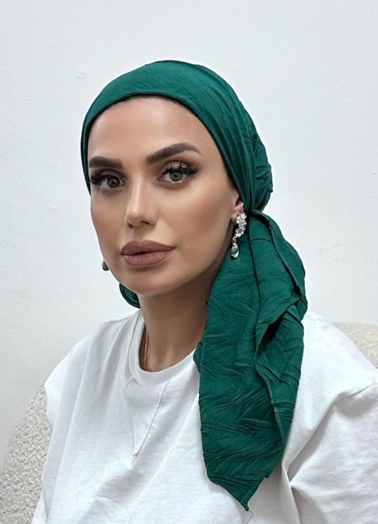 מטפחת מרובעת קיפולים ירוק