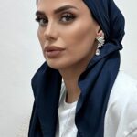 מטפחת מרובעת סאטן משי מט