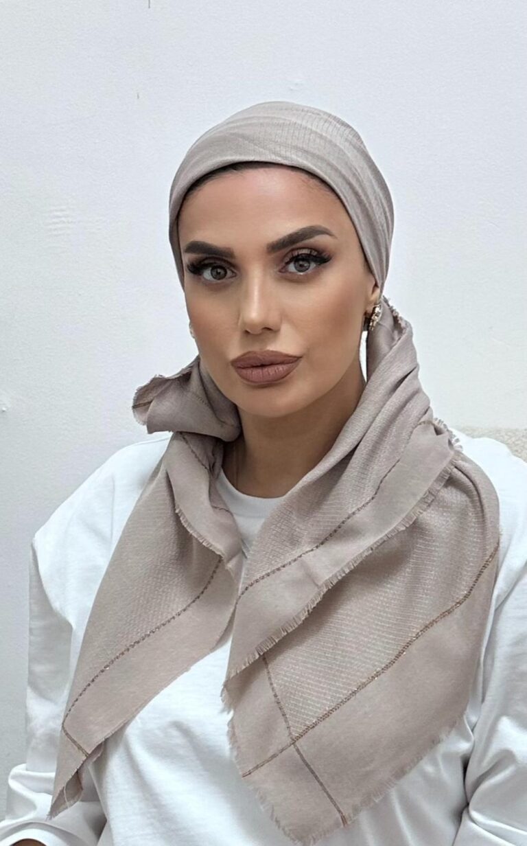 מטפחת מרובעת פשמינה אפור
