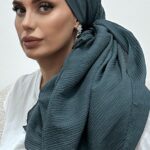 מטפחת מרובעת גדולה קרפ ירוק